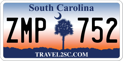 SC license plate ZMP752
