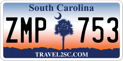 SC license plate ZMP753