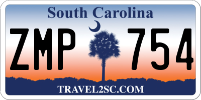 SC license plate ZMP754