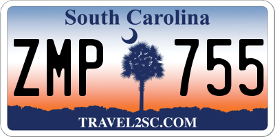 SC license plate ZMP755