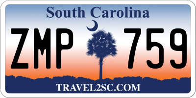 SC license plate ZMP759
