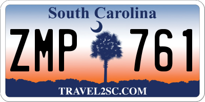 SC license plate ZMP761