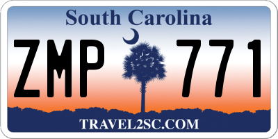 SC license plate ZMP771