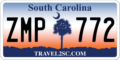 SC license plate ZMP772