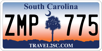 SC license plate ZMP775