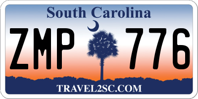 SC license plate ZMP776