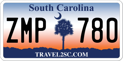 SC license plate ZMP780