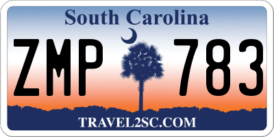 SC license plate ZMP783