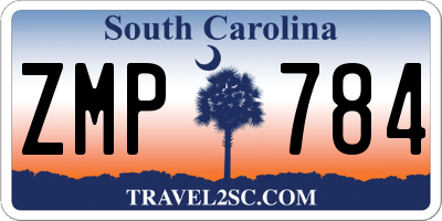SC license plate ZMP784