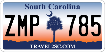 SC license plate ZMP785