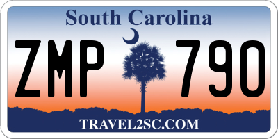 SC license plate ZMP790