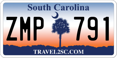 SC license plate ZMP791