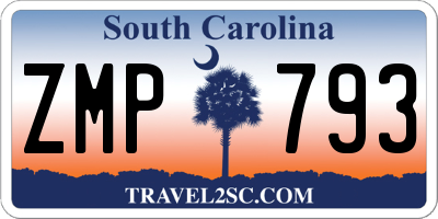 SC license plate ZMP793