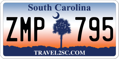 SC license plate ZMP795