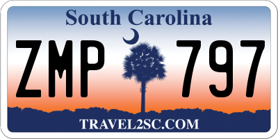 SC license plate ZMP797
