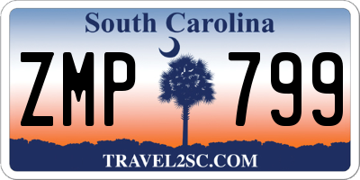 SC license plate ZMP799