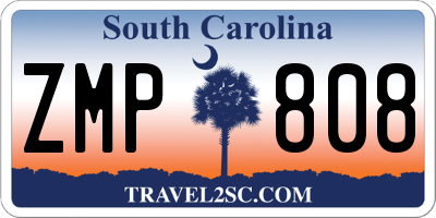 SC license plate ZMP808