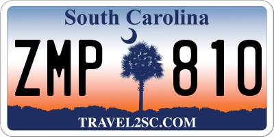 SC license plate ZMP810