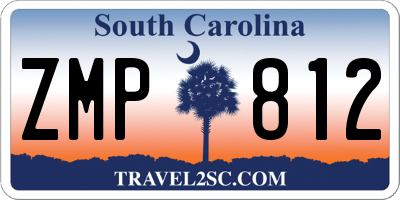 SC license plate ZMP812