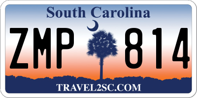 SC license plate ZMP814