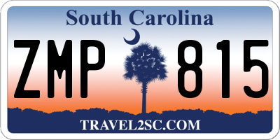SC license plate ZMP815