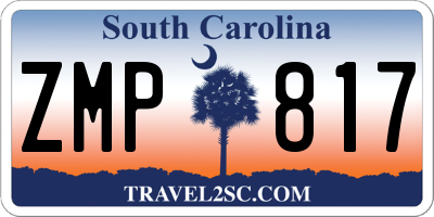 SC license plate ZMP817