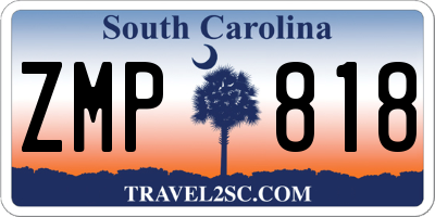 SC license plate ZMP818