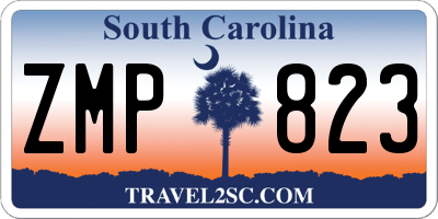 SC license plate ZMP823