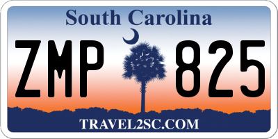 SC license plate ZMP825
