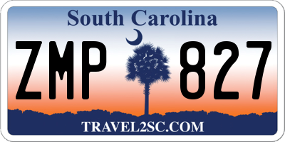 SC license plate ZMP827