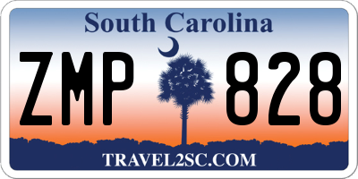 SC license plate ZMP828