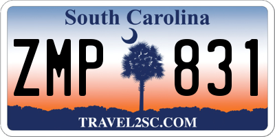 SC license plate ZMP831
