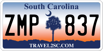 SC license plate ZMP837