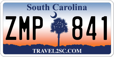 SC license plate ZMP841