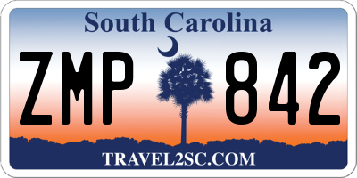 SC license plate ZMP842