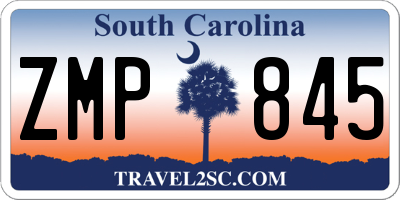 SC license plate ZMP845