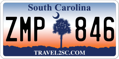 SC license plate ZMP846