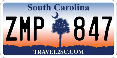 SC license plate ZMP847