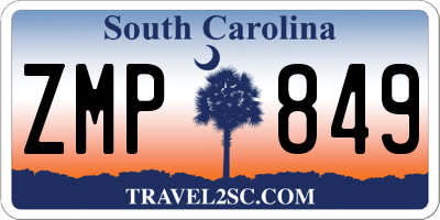 SC license plate ZMP849