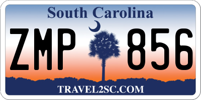 SC license plate ZMP856