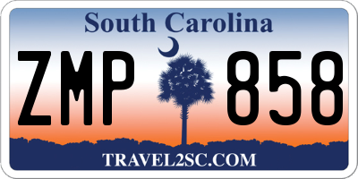 SC license plate ZMP858