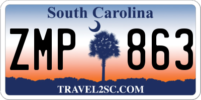 SC license plate ZMP863