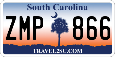 SC license plate ZMP866