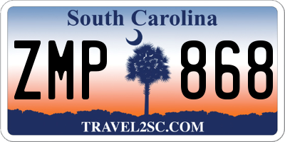 SC license plate ZMP868