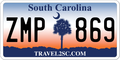 SC license plate ZMP869