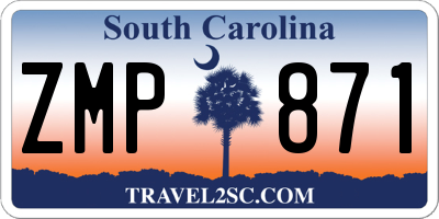 SC license plate ZMP871