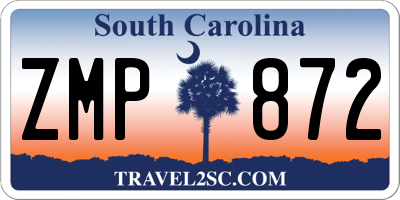 SC license plate ZMP872