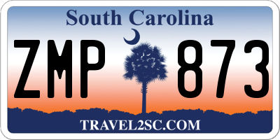 SC license plate ZMP873