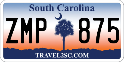 SC license plate ZMP875