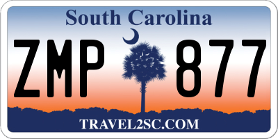 SC license plate ZMP877
